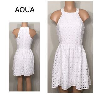 AQUA white dress. Runs small. NWT
